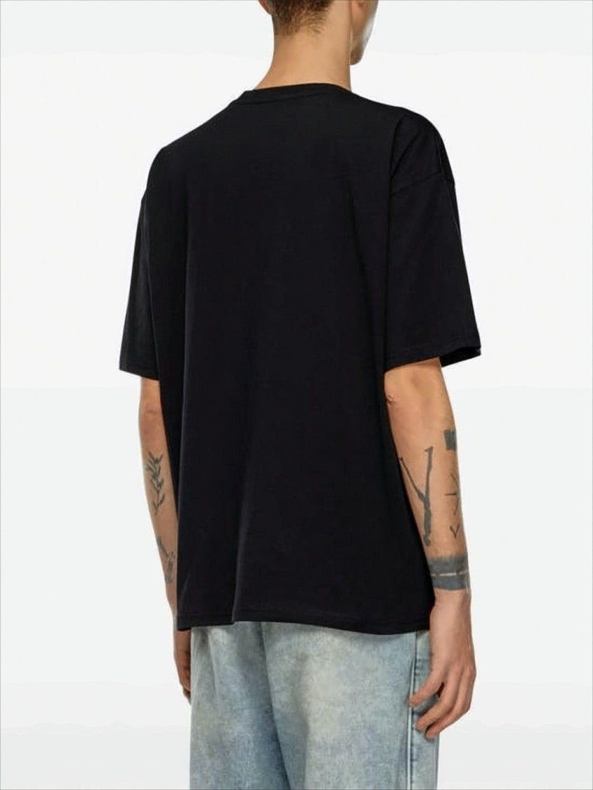 Diesel Relaxed-Fit Black Cotton T-Shirt