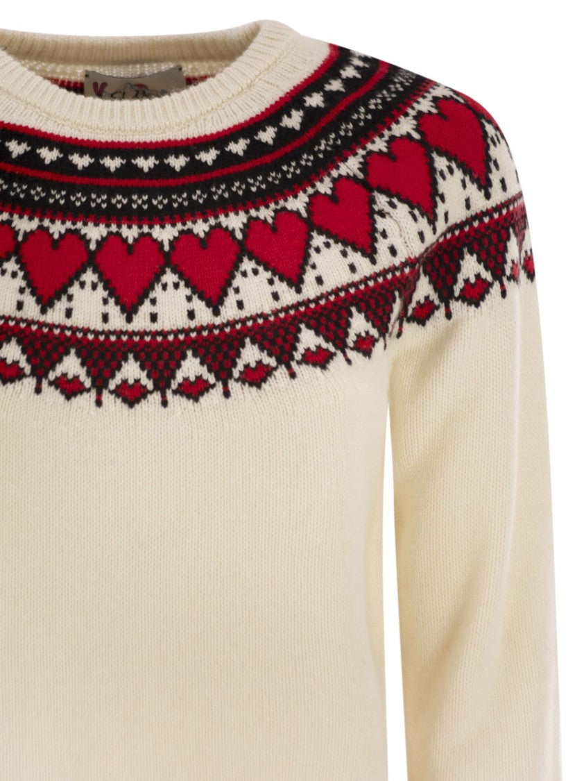 Mc2 Saint Barth Nordic-Style Heart Pattern Jumper