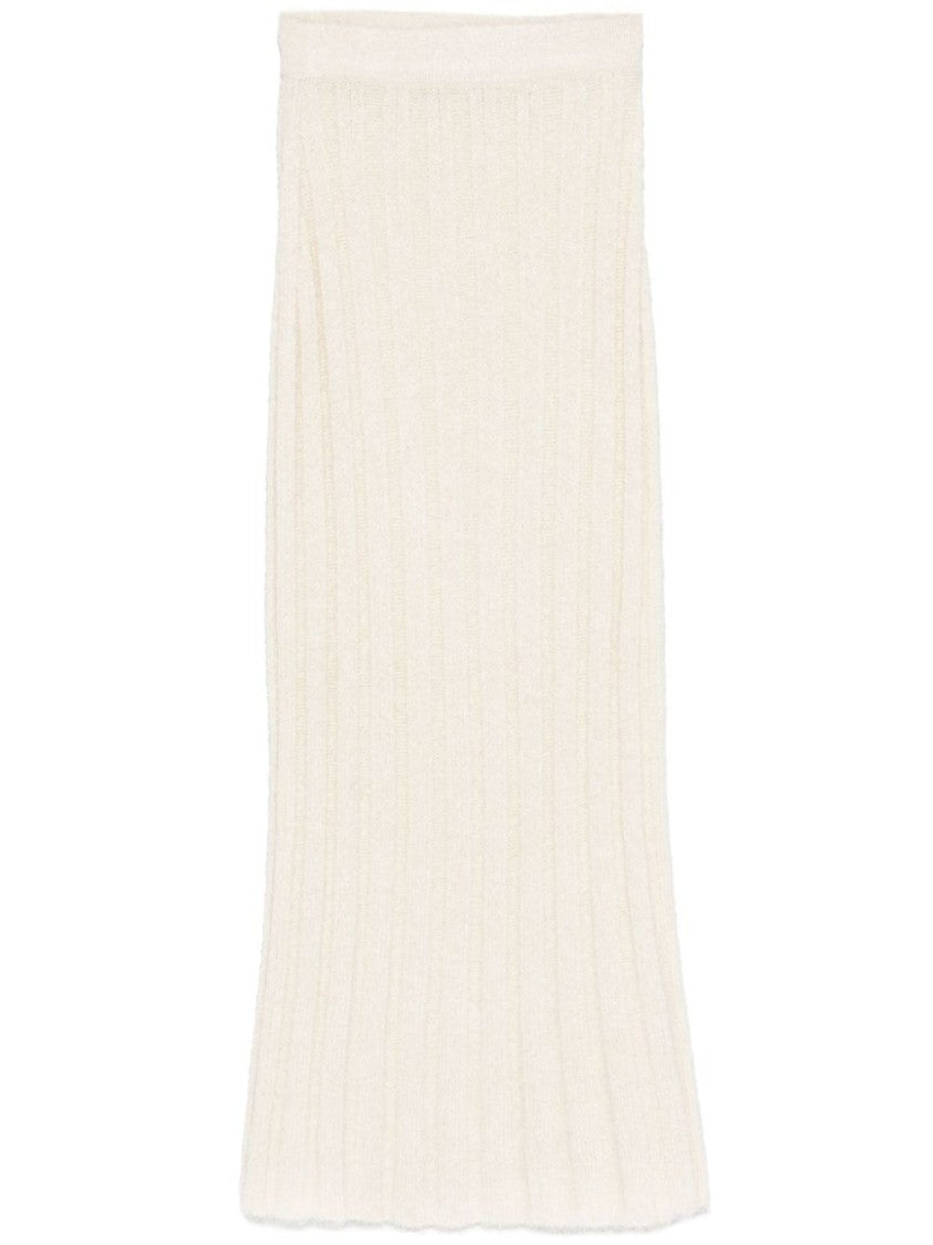 Khaite Ribbed Silk-Cashmere Blend Khaite Skirt