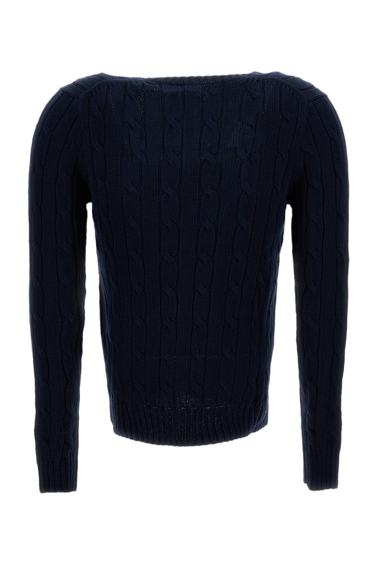 Polo Ralph Lauren Cable-Knit Cotton Pullover With Ribbed Details