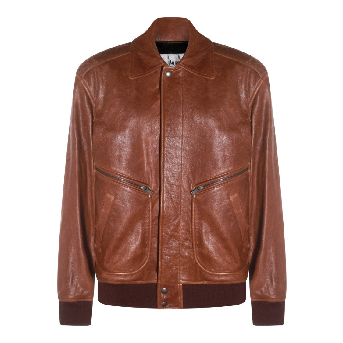 Saint Laurent Brown Leather Jacket