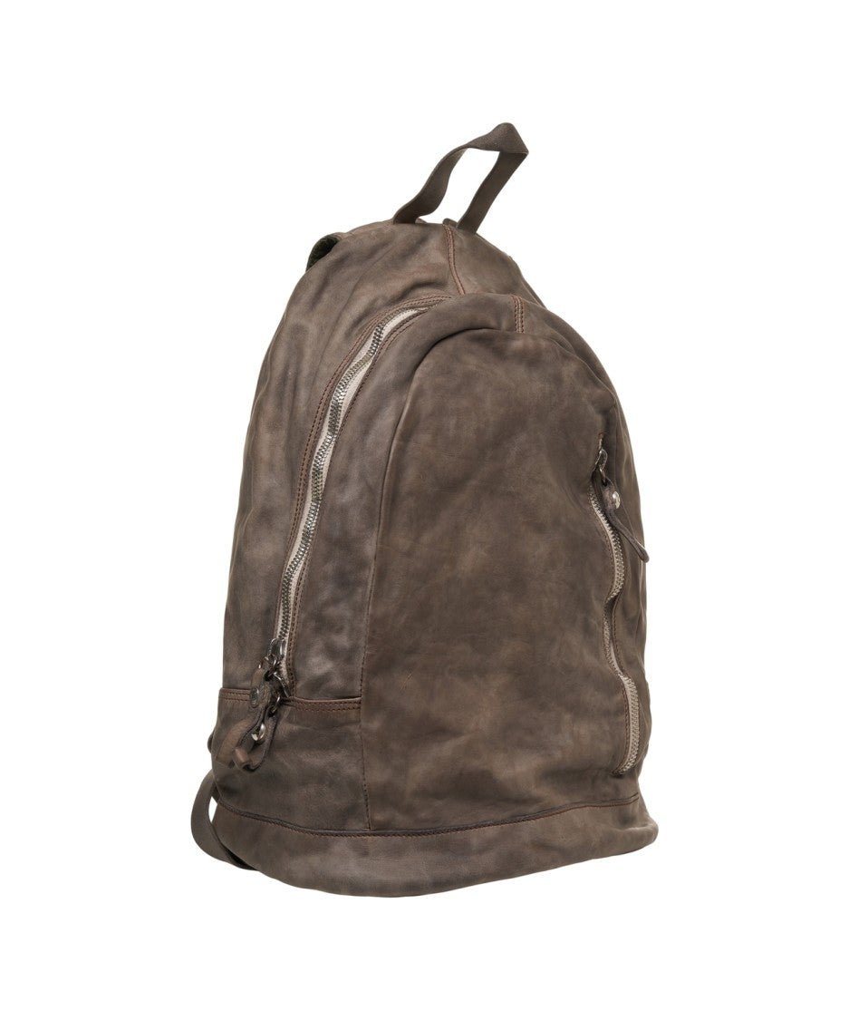 Campomaggi Campomaggi Distressed Leather Backpack With External Zip Pockets