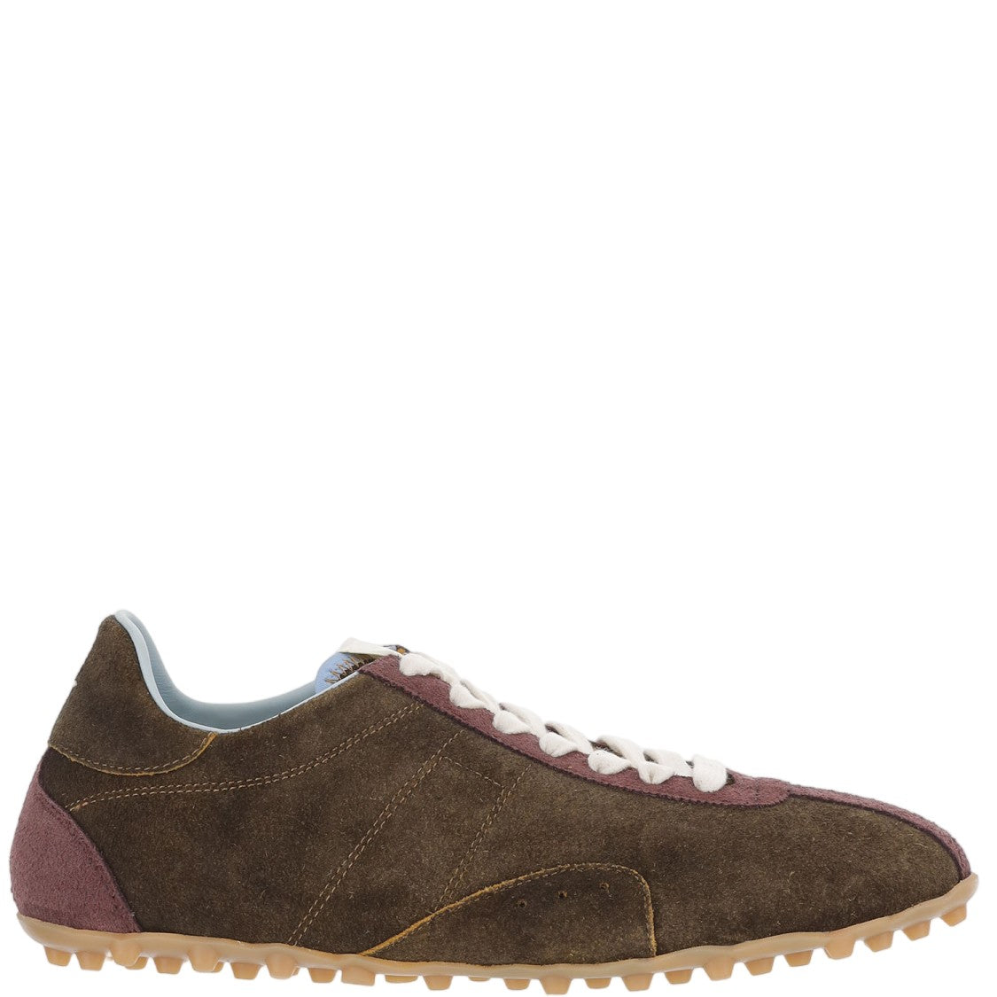 Maison Margiela Brown Low-Top Suede Sneakers