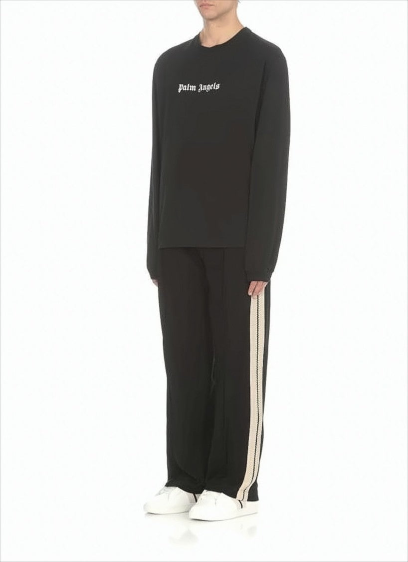 Palm Angels Long-Sleeve T-Shirt With Gothic Logo