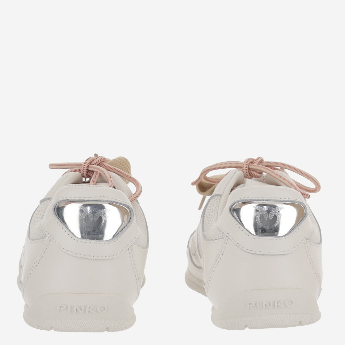 Pinko Two-Tone Lace-Up Sneakers With Technical Mesh Inserts