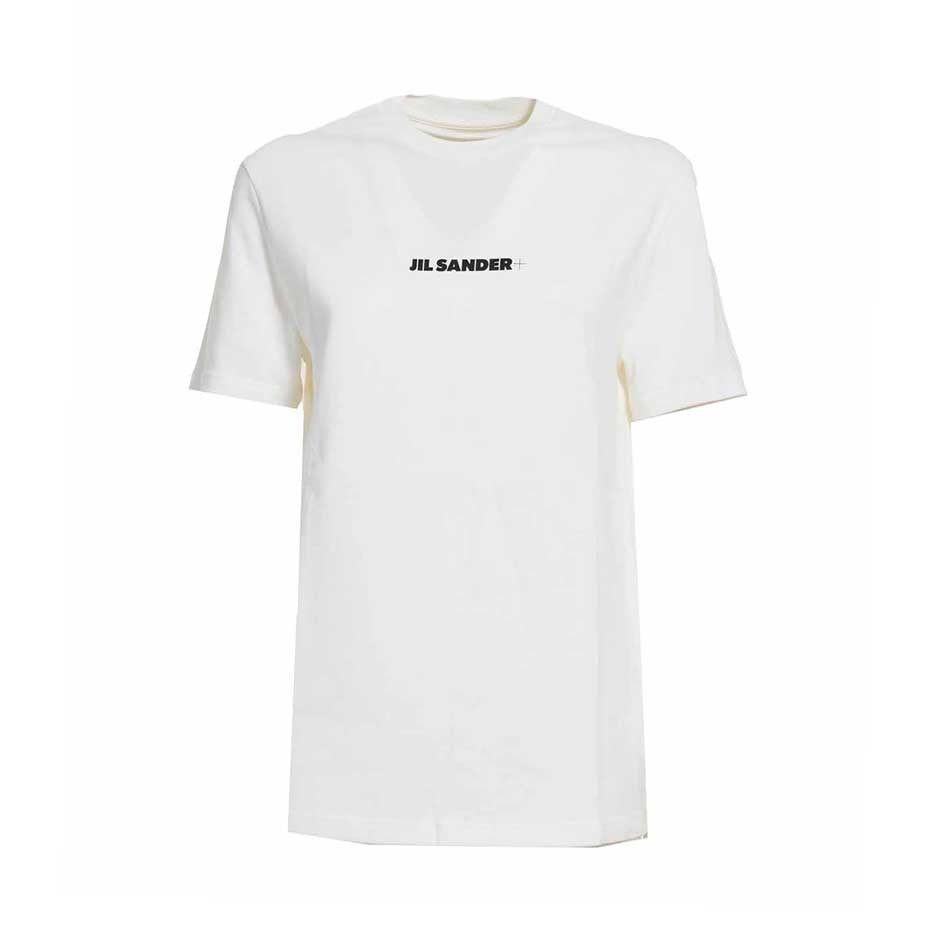 Jil Sander Cream Short-Sleeved T-Shirt With Logo Print