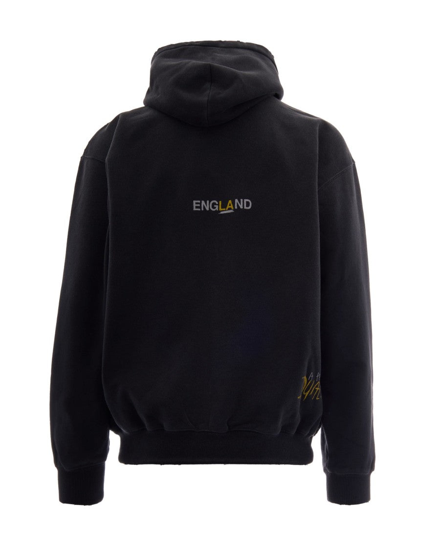 Represent Oversized Black Graphic Hoodie With Iconic Motif