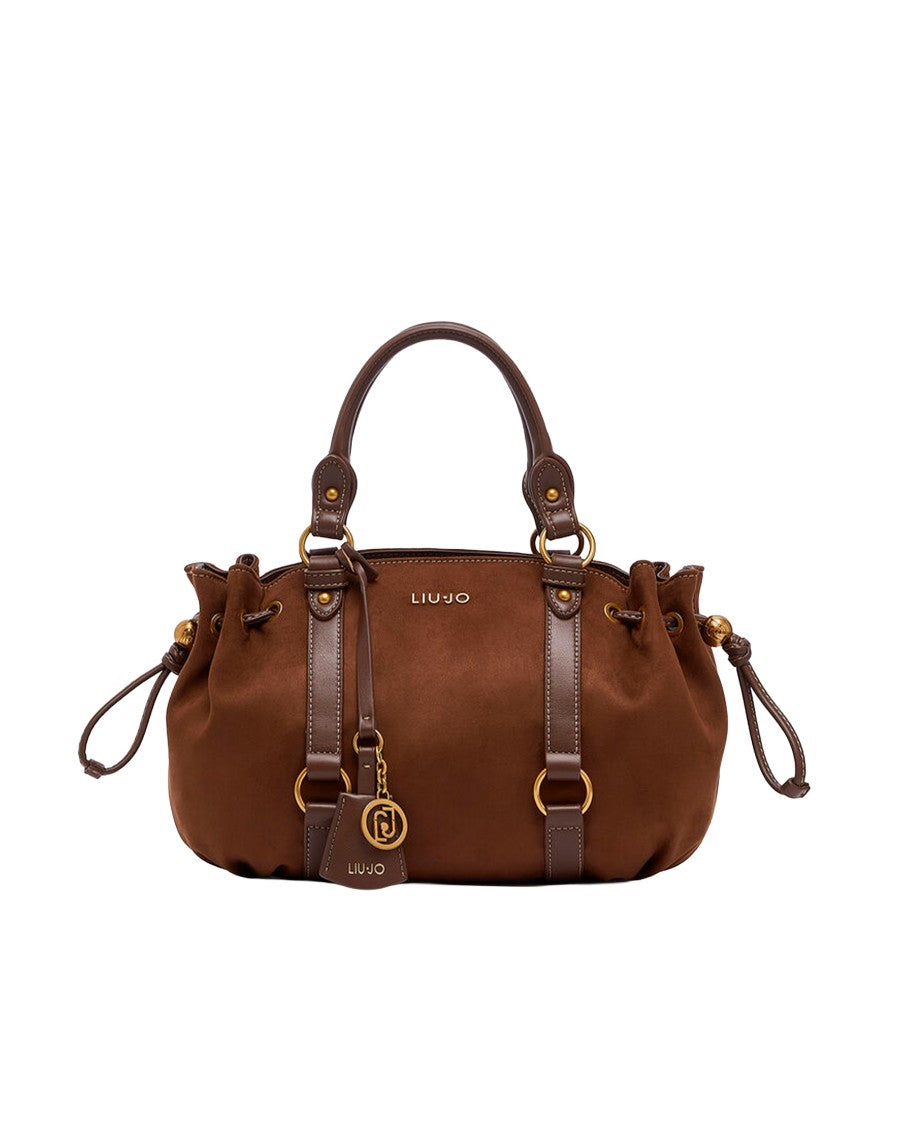 Liu Jo Tobacco Mini Gathered Microfiber Handbag