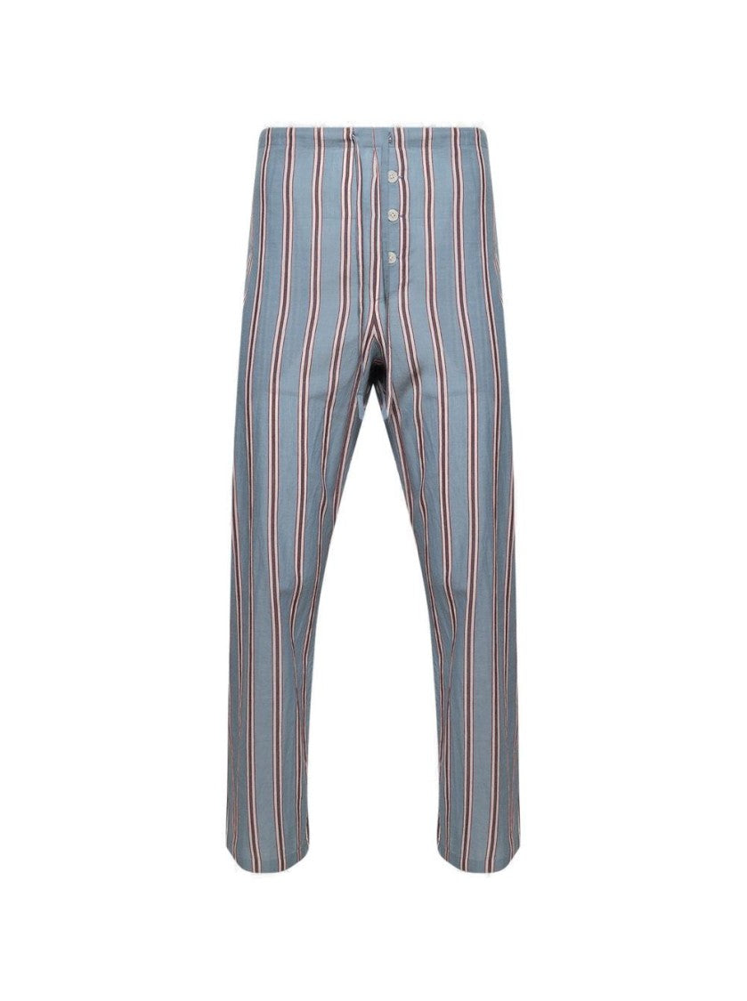 Bode Regatta Stripe Pajama Pants Blue