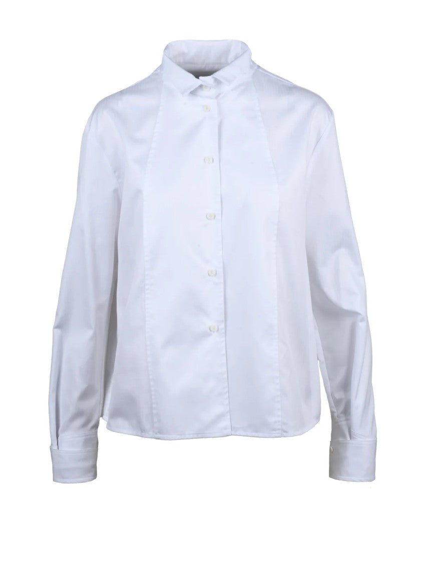 Margaux Lonnberg White Structured Collar Cotton Shirt