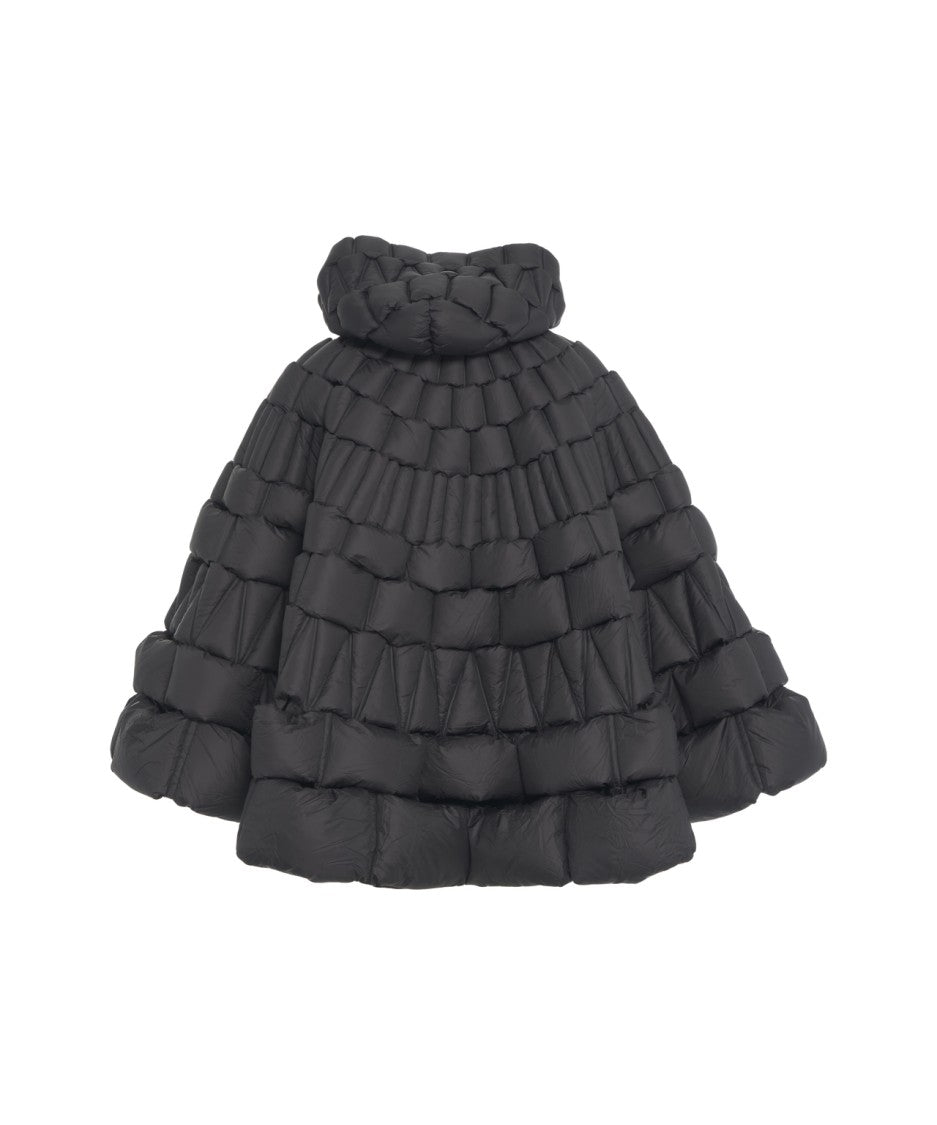 Raxxy Quilted Cape With Goose Down Padding