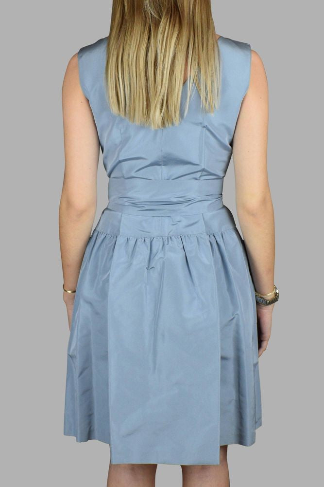 Prada V-Neck Mini Dress With Adjustable Belt