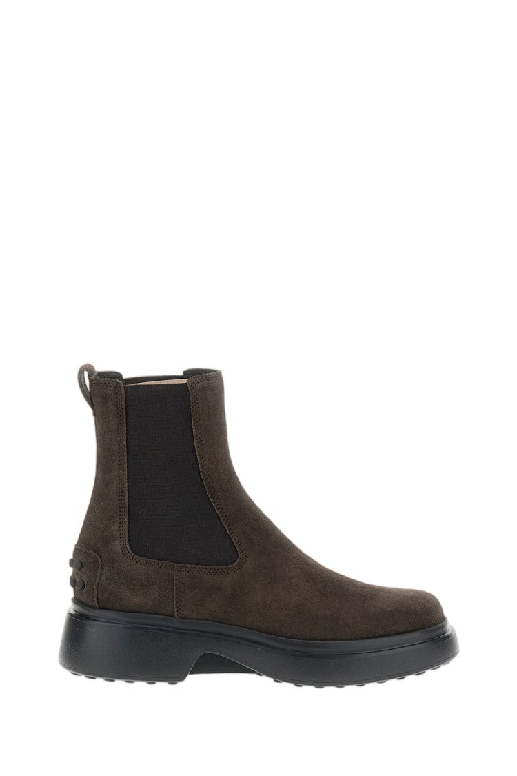 Tod's Brown Gomma 74L Suede Chelsea Boots
