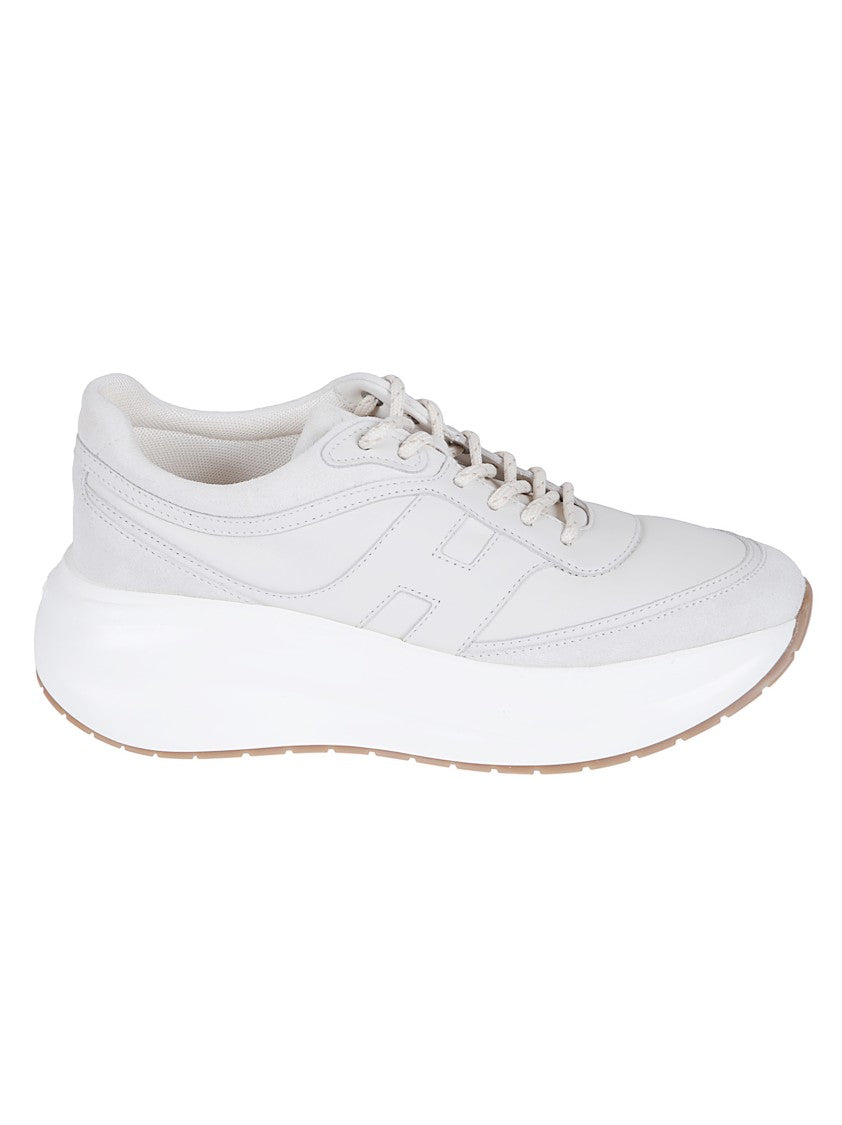 Hogan Yogurt Suede And Nappa Sneakers