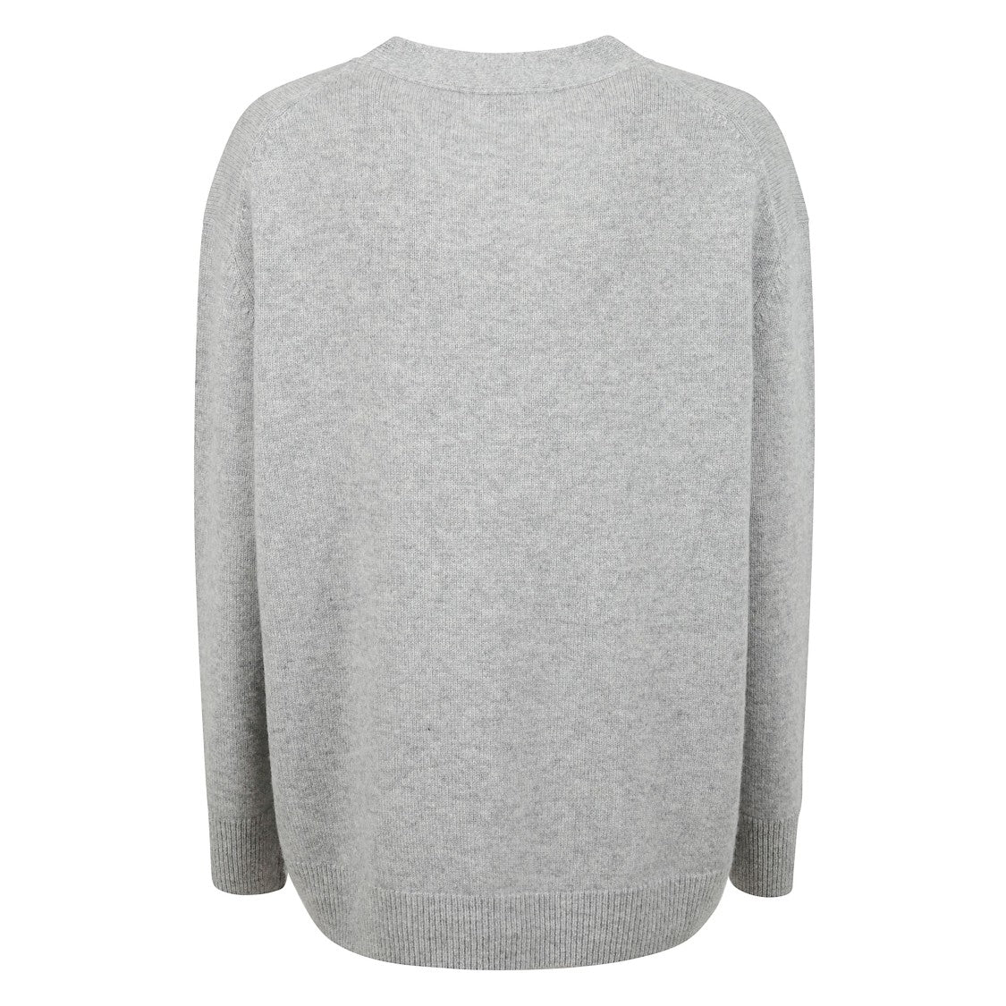 Anine Bing Boxy Grey Cashmere Cardigan With Button Closure