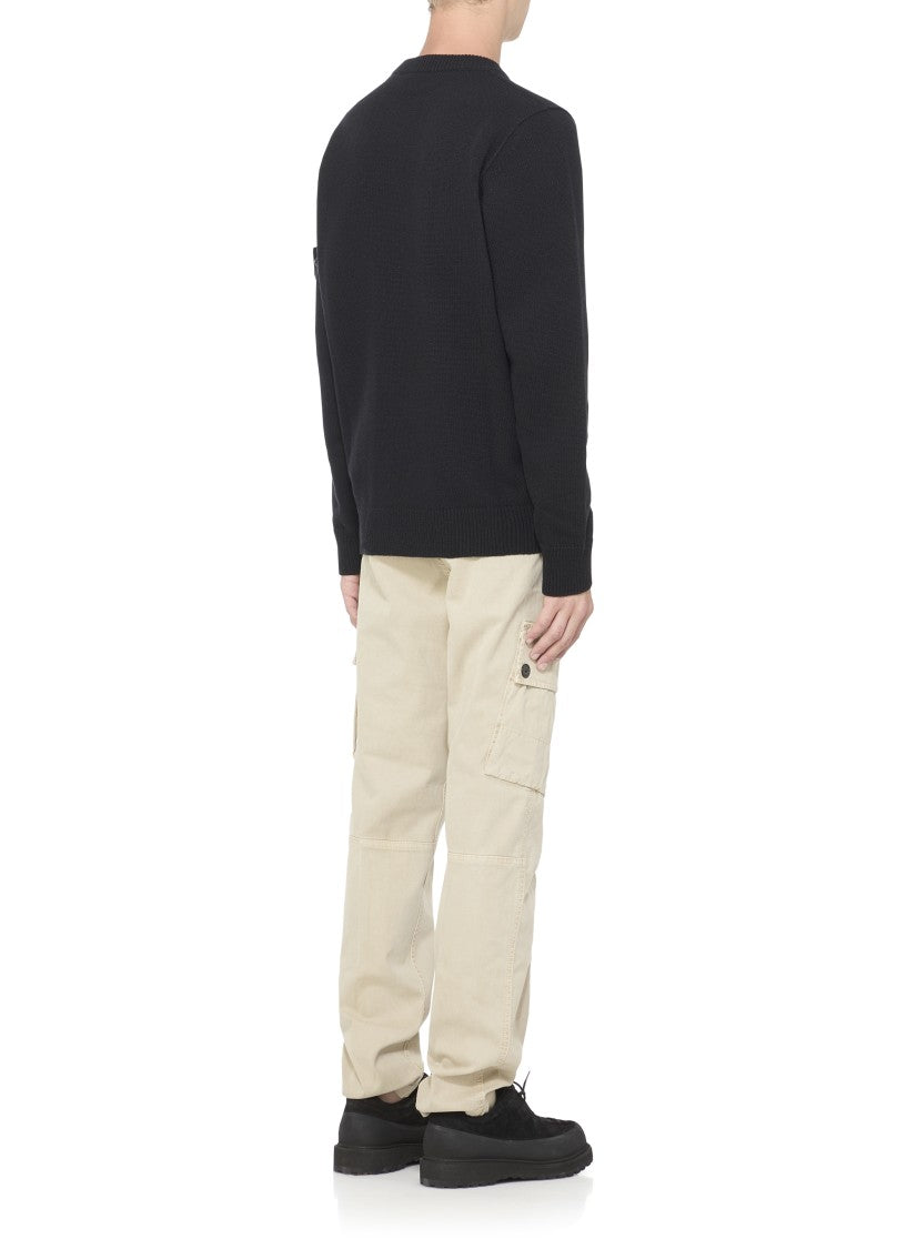 Stone Island All-Over Ribbed Wool Sweater