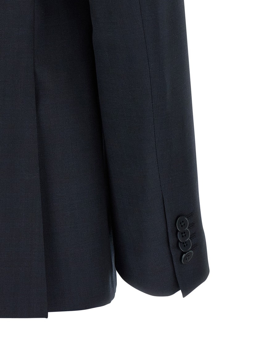 Zegna Single-Breasted Wool Dress With Tailored Trousers