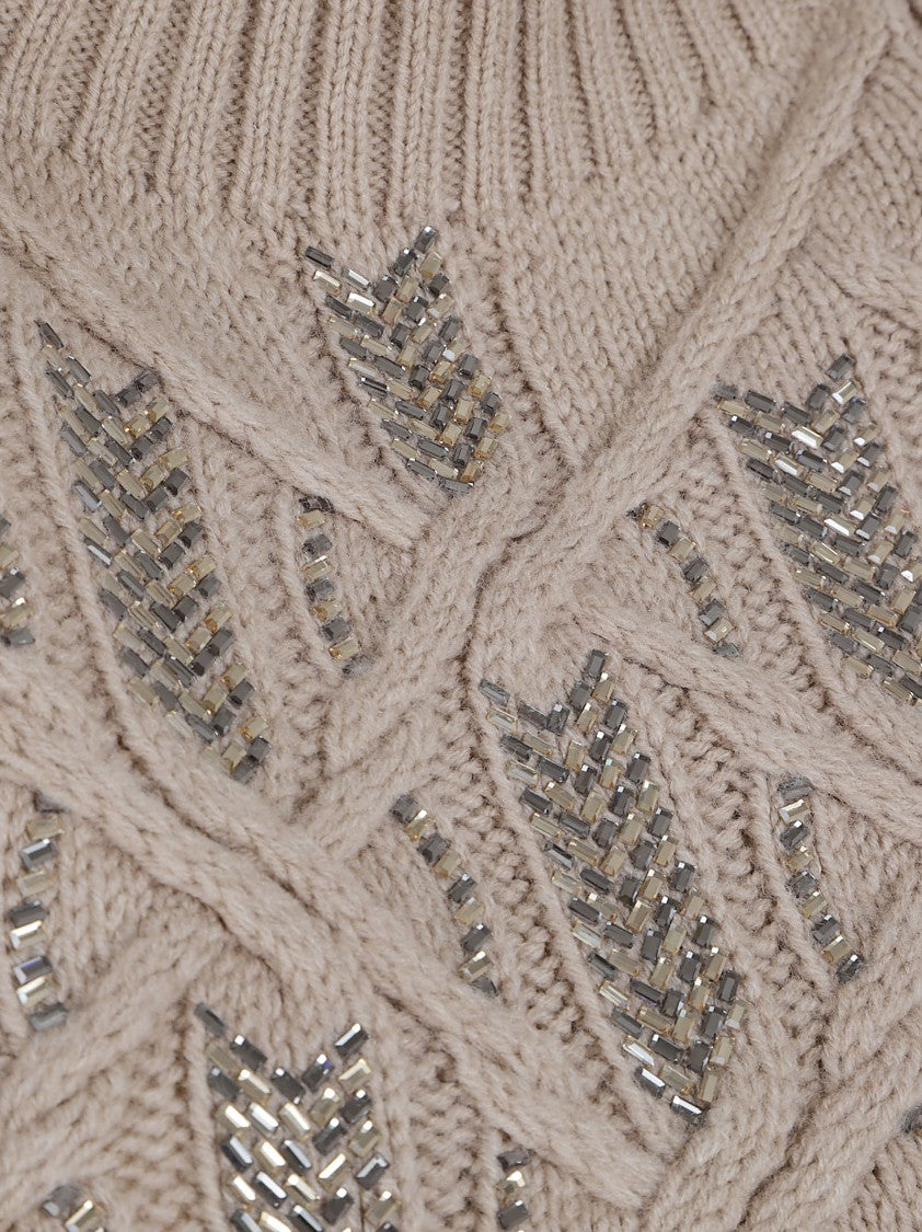 Ermanno Scervino Sleeveless Knitted Top With Cable Knit Pattern