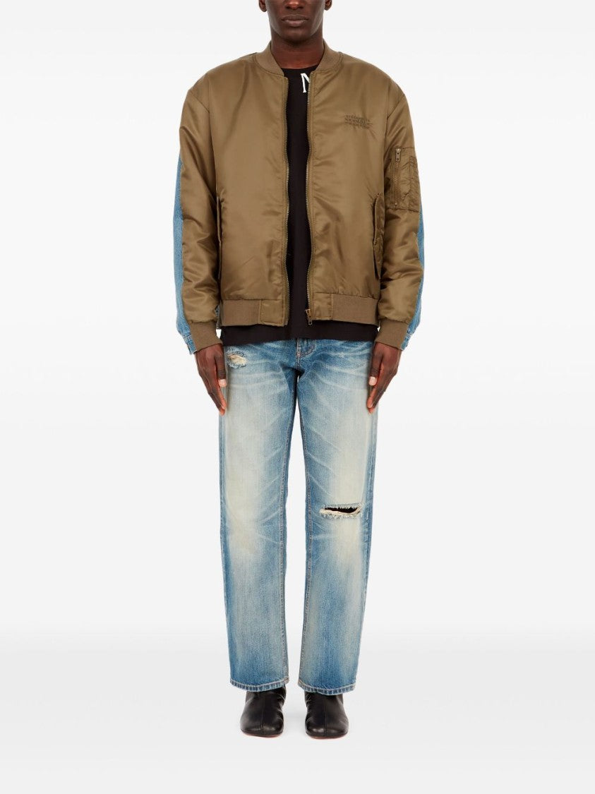 Mm6 By Maison Margiela Chocolate Brown Bomber Jacket