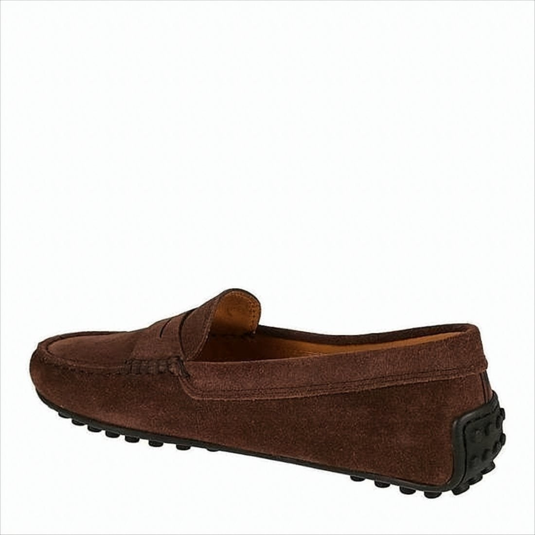 Tod's Suede Penny Strap Loafers With Rounded Toe By Tod's