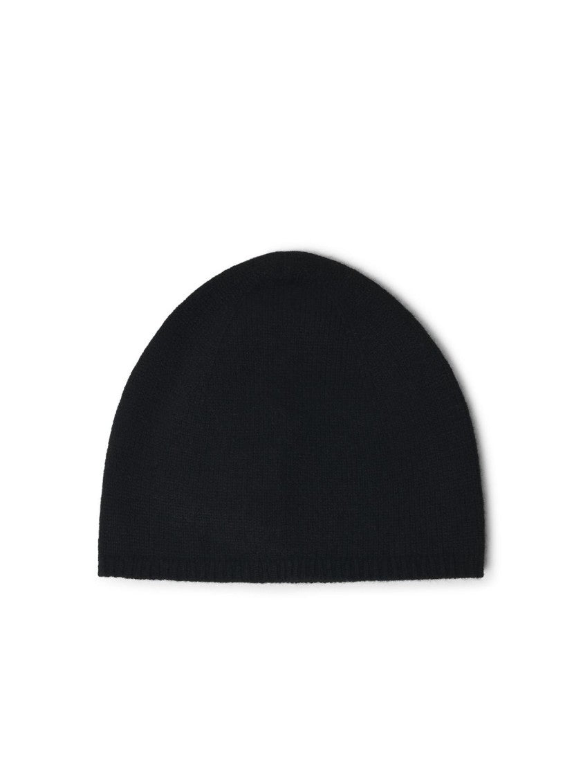 Acne Studios Black Ribbed Cashmere Beanie