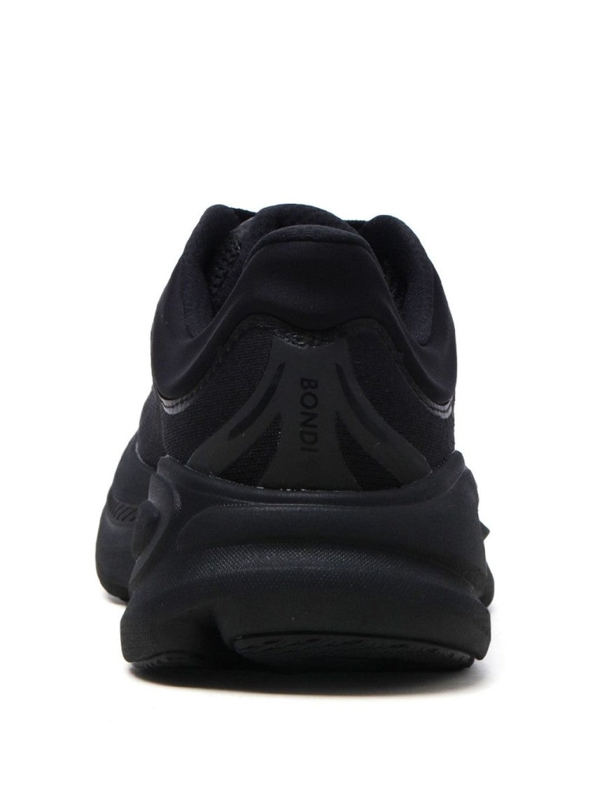 Hoka Black Streamlined Cushioned Sole Sneakers