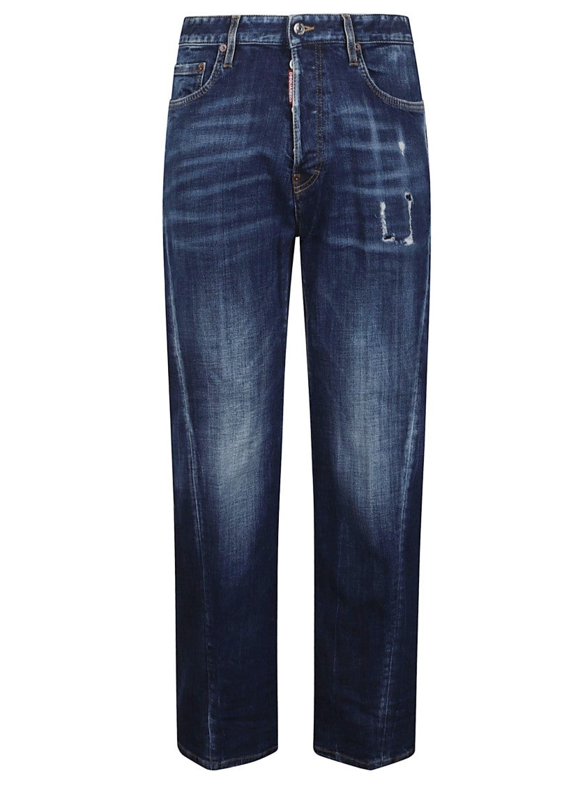 Dsquared2 Loose Twisted Cotton-Blend Jeans