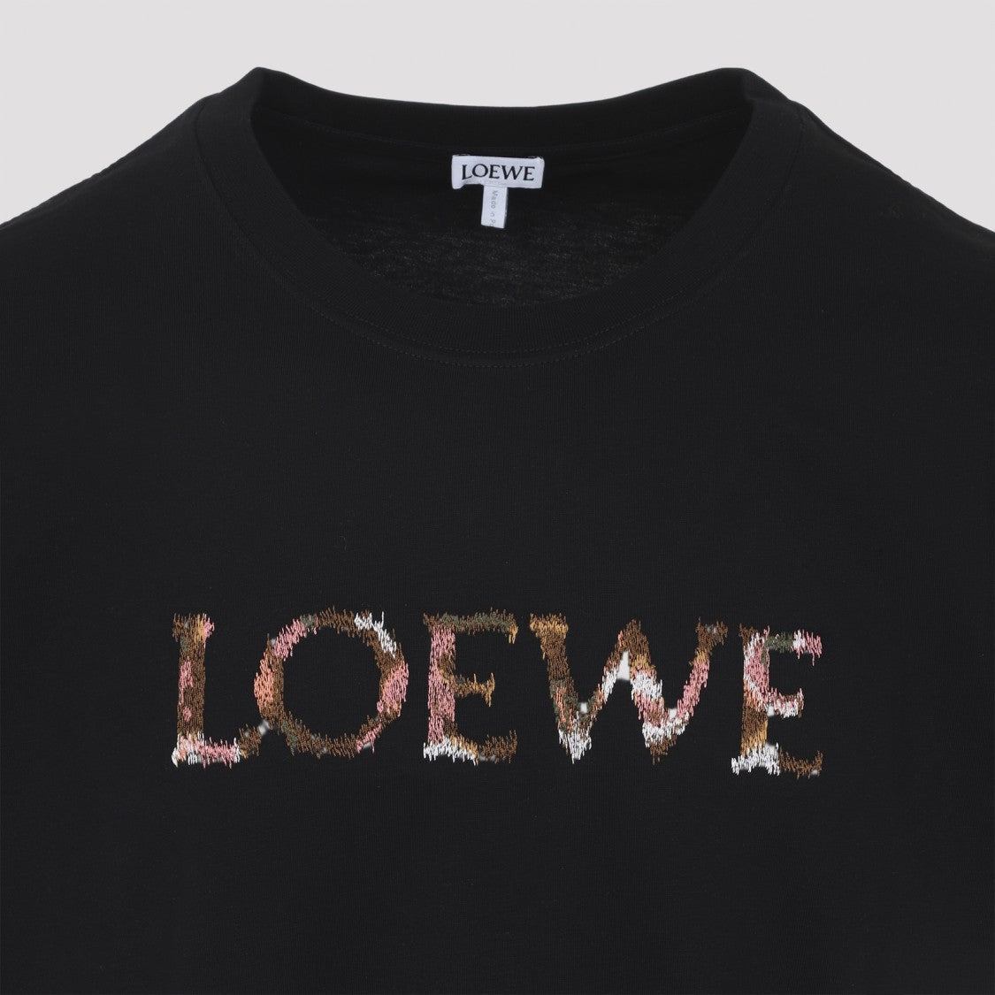 Loewe Relaxed Fit Black Cotton T-Shirt