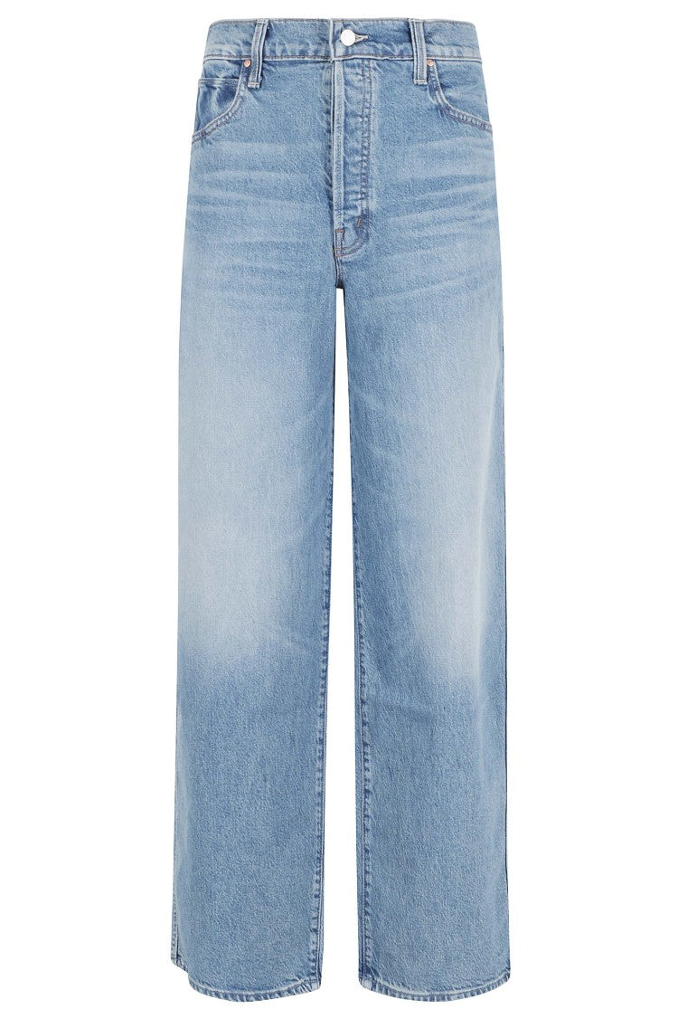 Mother Blue The Delinquent Button Nerdy Tapered Cotton Jeans
