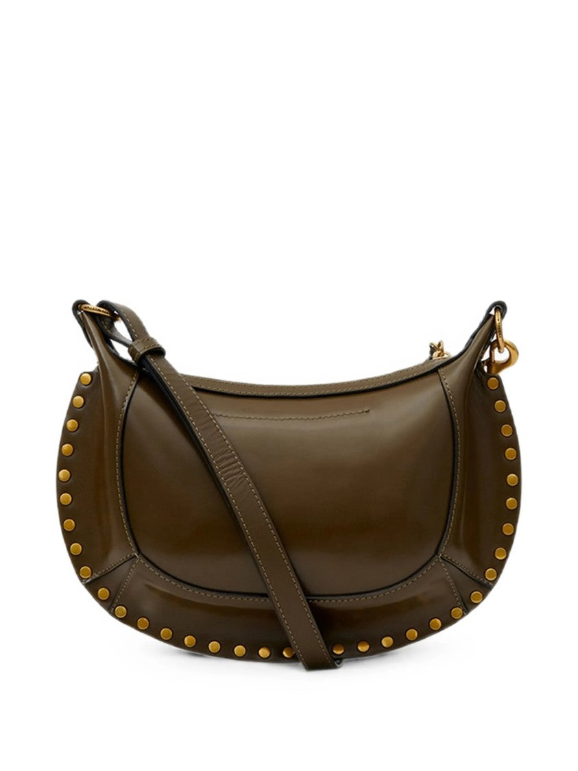 Isabel Marant Crescent Moon-Shaped Shoulder Bag With Gold Stud Details