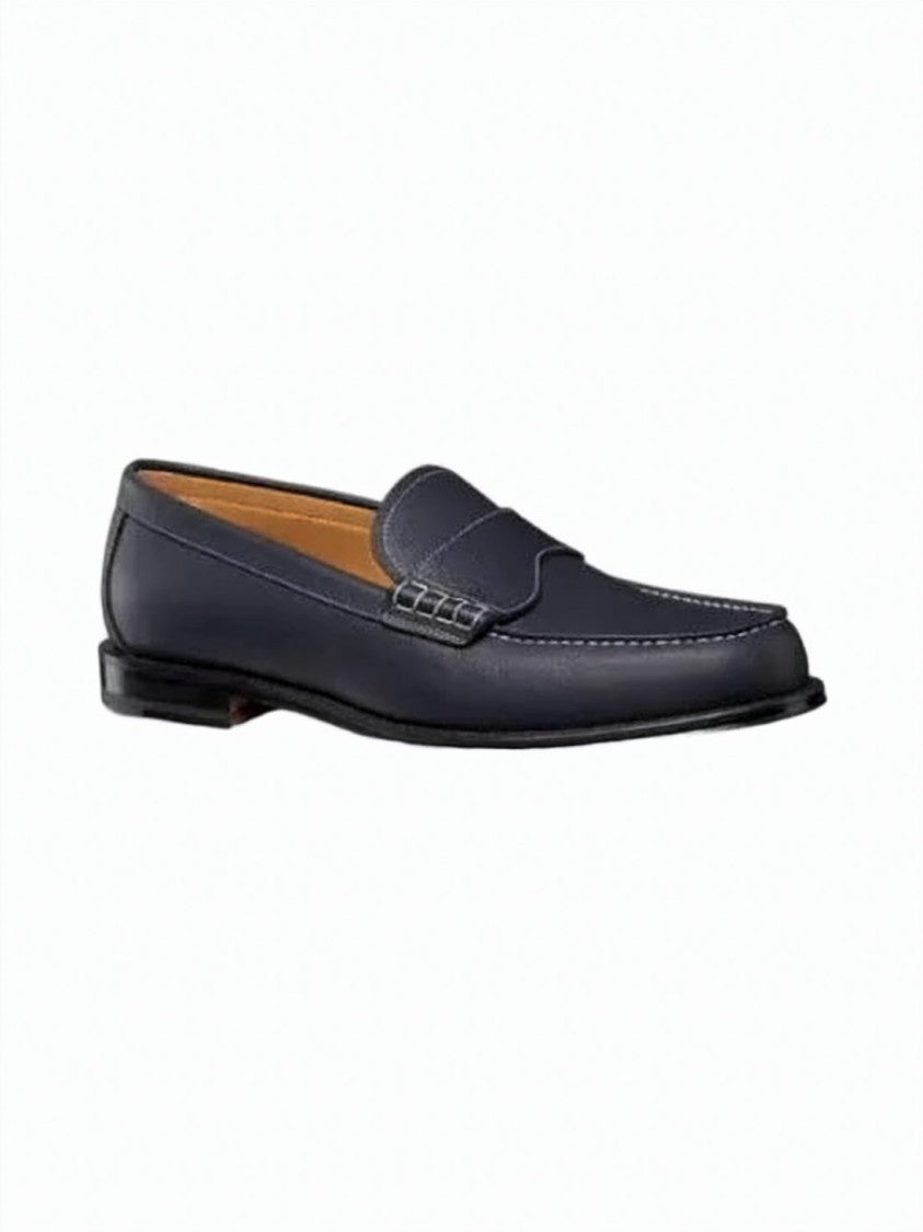 Dior Calf Leather Loafer With Rounded Toe And Decorative Detail