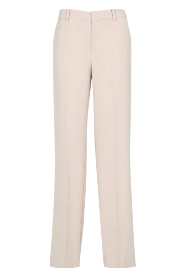 Federica Tosi Sand Straight Cady Belt-Loops Polyester Formal Pants
