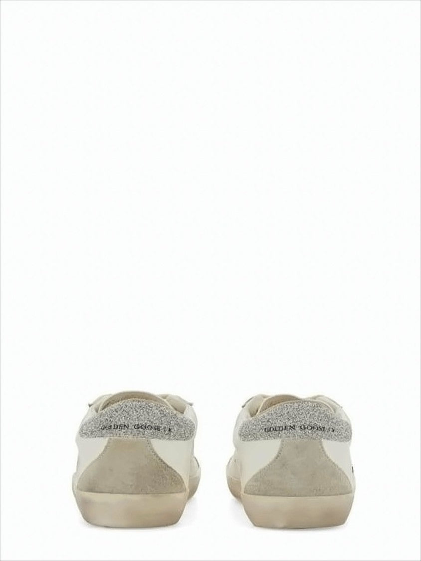 Golden Goose Low-Top Sneakers With Distressed Finish And Glitter Accents