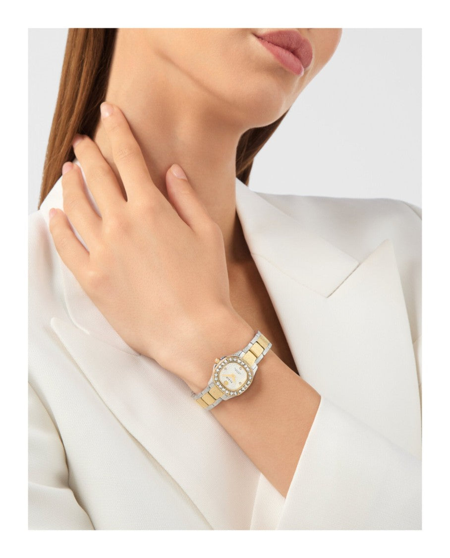Philipp Plein Mini Crystal Watch With Two-Tone Case And Bracelet