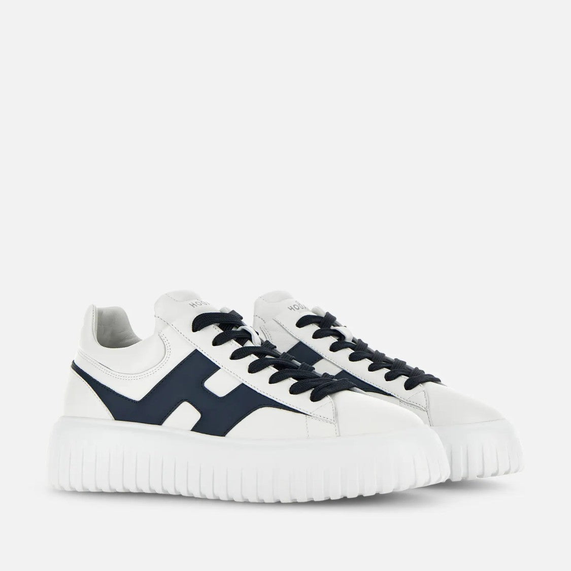 Hogan H-Stripes Allacciato H Spezzata Sneakers In White