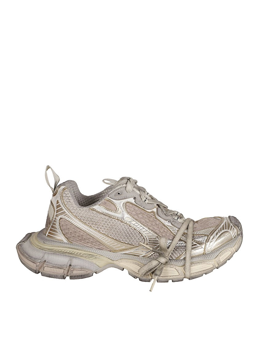 Balenciaga Distressed Mesh Sneakers With Reflective Branding