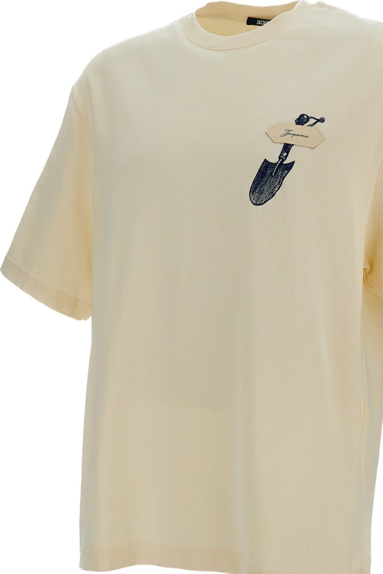 Jacquemus Classic Crew Neck Yellow T-Shirt With Short Sleeves