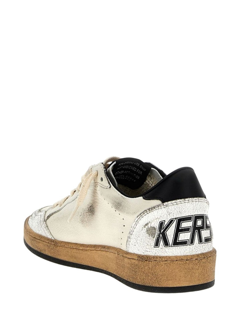 Golden Goose White Leather Ballstar Sneakers