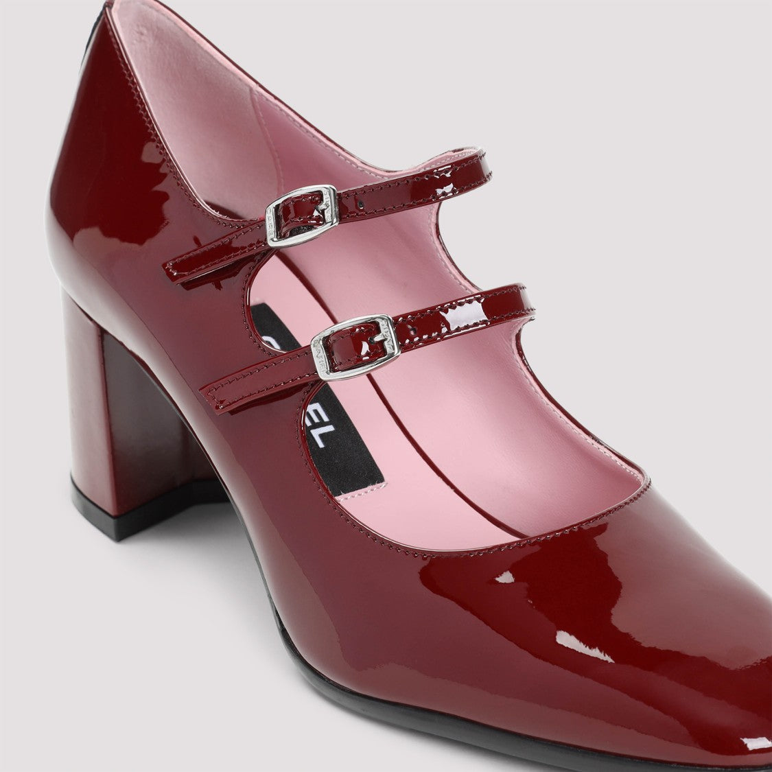 Carel Paris Alice Mary Jane Burgundy Patent Leather Pumps
