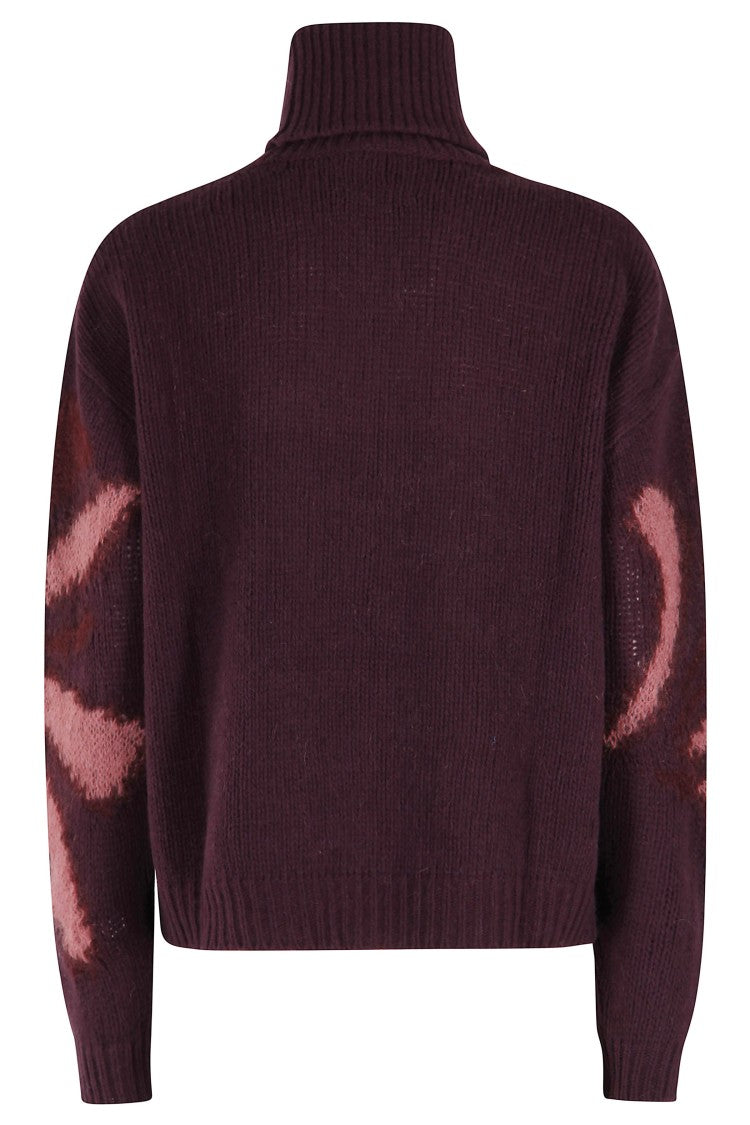 Roberto Collina Flower Inlay Turtleneck