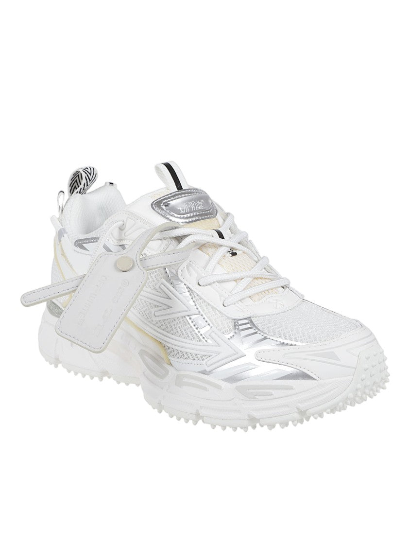 Off-White Futuristic Chunky Sole Sneakers With Reflective Accents