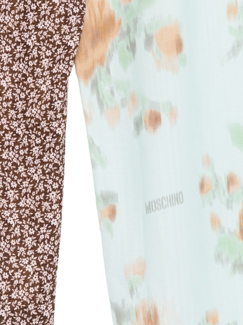 Moschino Multicolour Floral Print Cotton Tailored Trousers