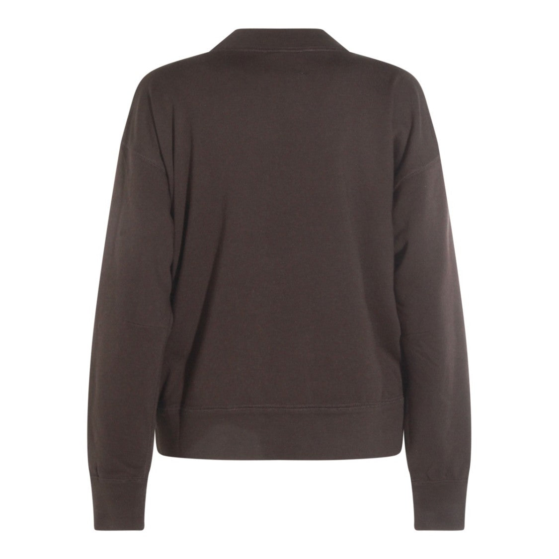 Isabel Marant Étoile Brown Cotton Sweatshirt With Round Collar And Contrasting Logo