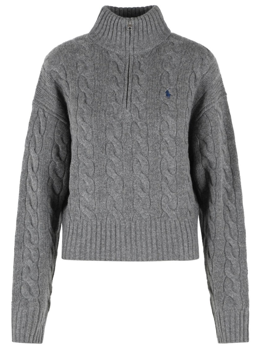 Polo Ralph Lauren Grey Wool And Cashmere Sweater