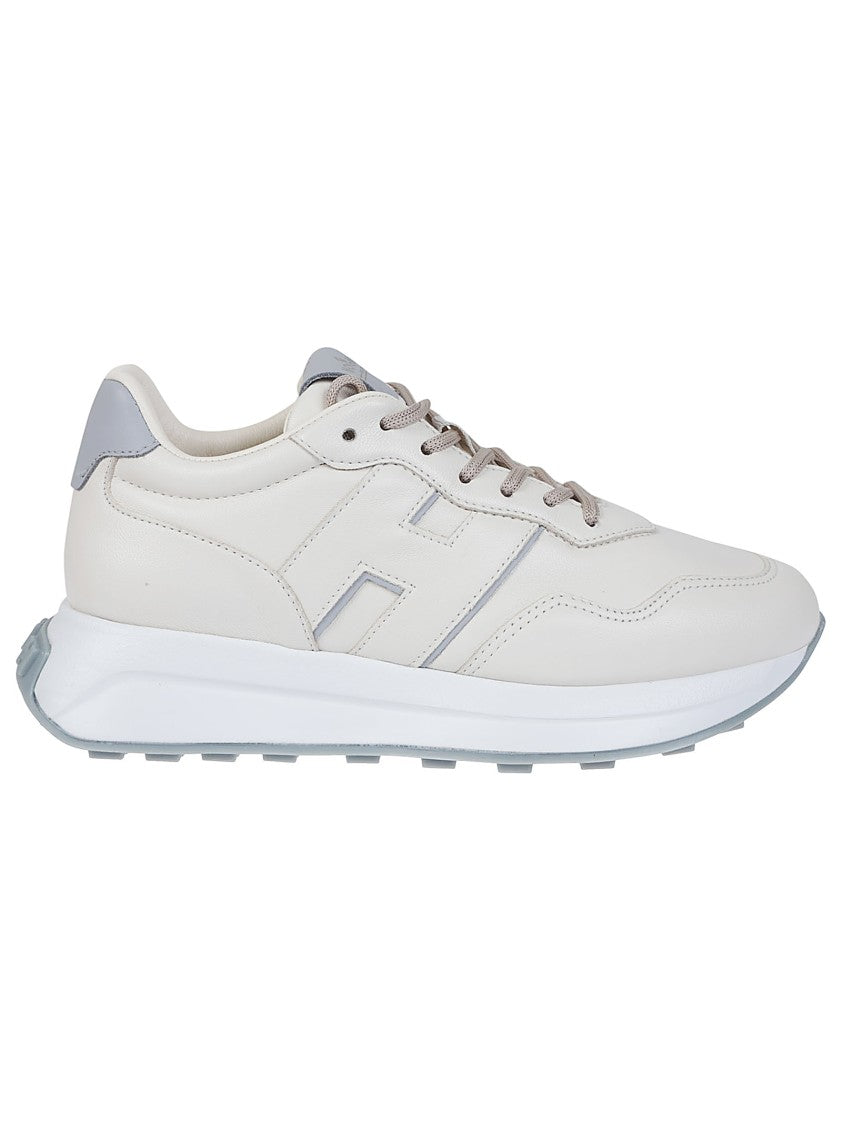 Hogan H641 Leather Sneakers With Branding