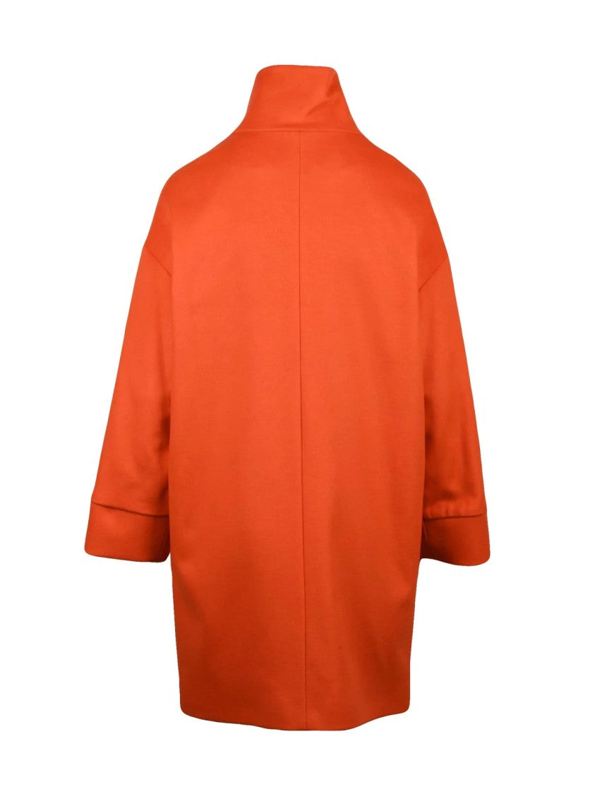 Oliver Horigamy Orange Virgin Wool-Blend Coat