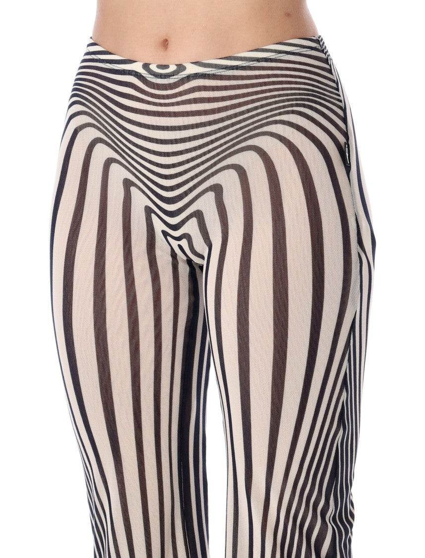 Jean Paul Gaultier Body Morphing Striped Tulle Pants