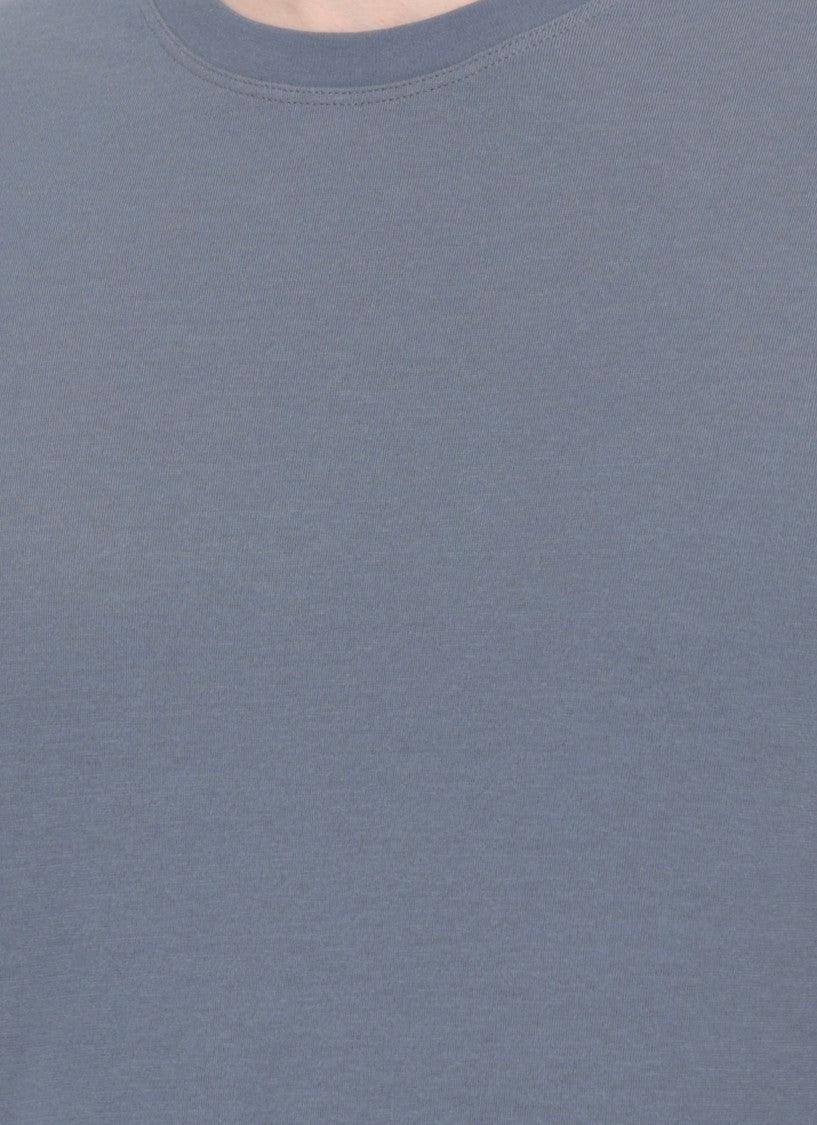 Zanone Blue Crewneck Cotton T-Shirt