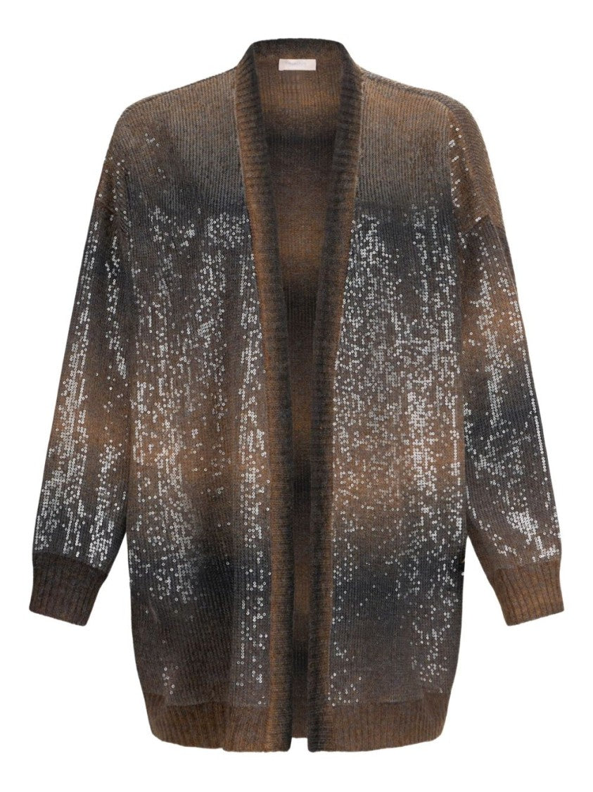 Liu Jo Oversized Gradient Cardigan With Ribbed Texture