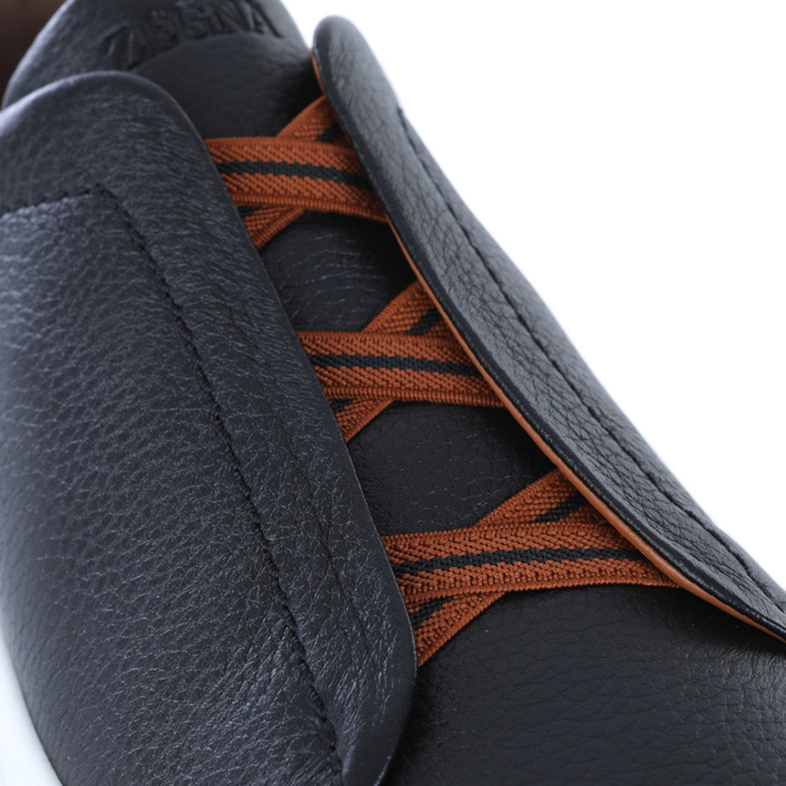 Zegna Pebbled Leather Sneakers